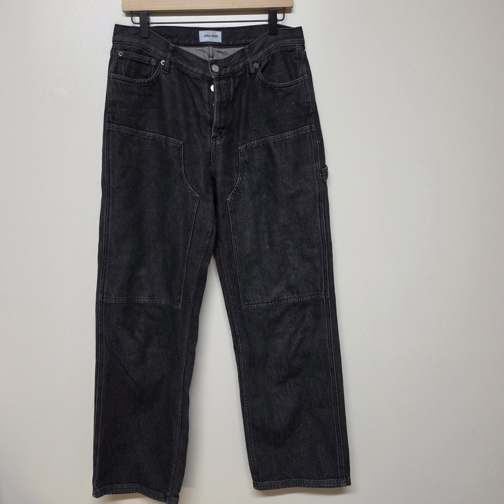 Still Here NYC Womens Subway Black Denim Carpenter Jeans 29 Made USA Pants